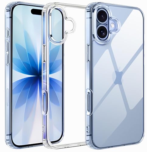 Image of COVERBLACK Soft Rubber Silicon Clear Case Back Cover Compatible for i Phone 17 - Transparent