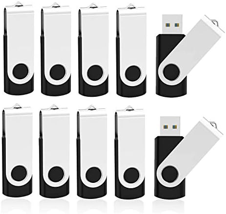 2GB Flash Drive 20 Pack, KOOTION Bulk USB Stick Pen Drive USB2.0 Thumb Drive Jump Drive 2GB Memory Stick (20PCS 2GB-Black)