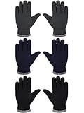 3 Pairs Kids Fleece Snow Gloves Children Winter Thermal Stretch Mittens Thick Warm Gloves for Youth...