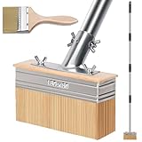 Ezkamfort 7" Decking Paint Brush Deck Stain Applicator with 64"Long Handle,3" Paint Brush Included,Block Staining Brushes for Woodstains,Decking Paints Stains,Deck Coatings,Fence Wall Furniture