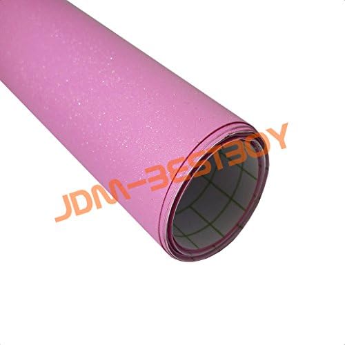 Pink Glitter Sparkle Diamond Compatible with Chevy Chevrolet Bowtie Emblem Vinyl Car Wrap Decal Sticker Cover Overlay (2pcs) 5"x10" (10cm x 25cm)