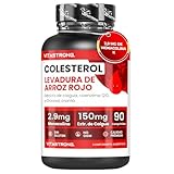 Fórmula 2024 Complejo Sinérgico Suplemento Metabolismo COLESTEROL - Levadura de Arroz Rojo Colesterol, Caigua, γ-Oryzanol, Policosanol, Coenzima Q10 y Cromo - 90 Comprimidos - Calidad Vitastrong