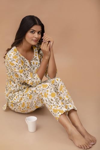 Image of feranoid Women Full Sleeves Cotton Nightsuits