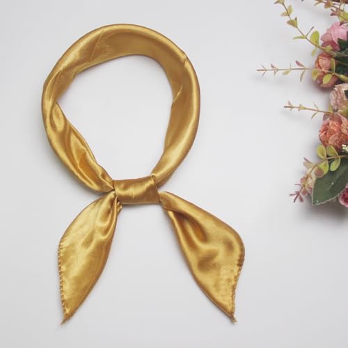 Women Satin Scarf, Satin Hair Bandanas Square Stain Scarf Vintage Head Scarves for Women4