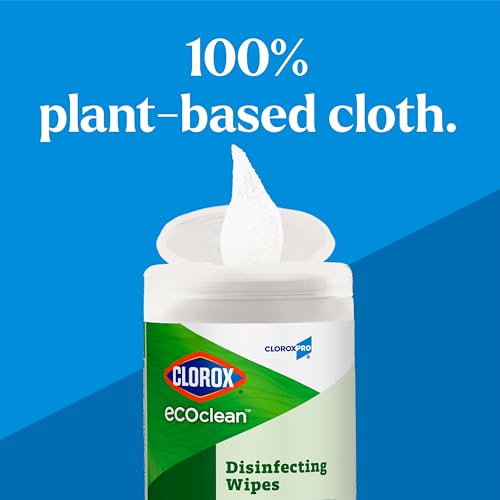 Image of CloroxPro Clorox EcoClean Disinfecting Wipes, Multipurpose 100% Plant Based Cleaning Cloths, Antibacterial Disinfectant, Safe for Multi Surface Use, 75 Count