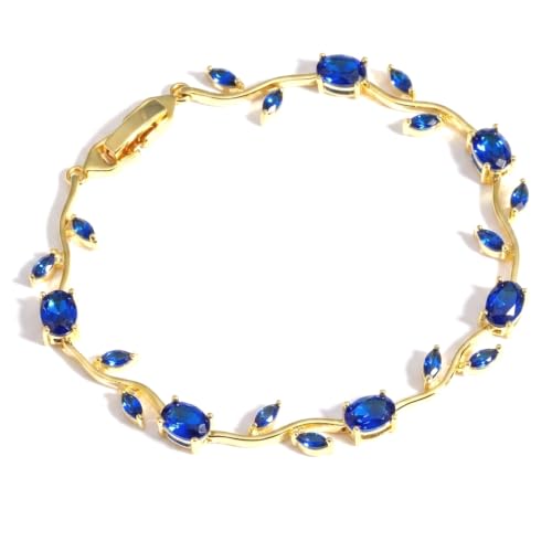 Image of finistra Tulip Bracelet for Women Stylish | Gold Plated Crystal Floral Jewellery | Adjustable Chain for Women & Girls Stylish | Elegant Tulip Bracelet for Women, Party & Daily Wear Accessory