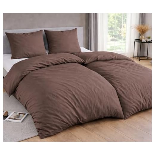 MALIKA® Bettwäsche 135x200 4 teilig | ÖkoTex Zertifiziert & für Allergiker geeignet |Bettwäsche Set mit je 2 Bettbezügen 135 x 200 & Kissenbezügen 80x80 | modern & hochwertig, Farbe:Taupe