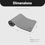 BalanceFrom GoCloud 71x24 Inches Extra Thick Yoga Mat 1-Inch High-Density Foam – Roll-Up Exercise Pad with Double-Sided Non-Slip Surface and Carrying Strap for Pilates and Home Workouts - Image 4