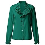 Bluse Sommer Shirt Kurzarm Hemd Tops Oberteile Frauen Hemdbluse Elegant T-Shirt Baumwolle Lässige Mode Button V-Ausschnitt Einfarbig