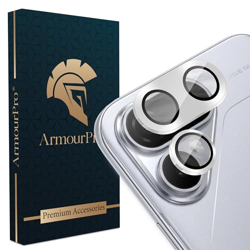 Image of ArmourPro Camera Lens Protector for Tecno Pova Curve 2 Tough HD Individual Aluminum Alloy Rings 9H Camera Cover, Scratch-Resistant,Camera Lens Protection| Silver, 1 Pack