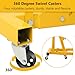 2 Ton Hydraulic Engine Hoist Crane 4400LB Capacity, Foldable Shop Crane with 6 Locking Casters & Telescopic Boom, Heavy Duty Engine Lift for Auto Repair, Garage, Truck Maintenance