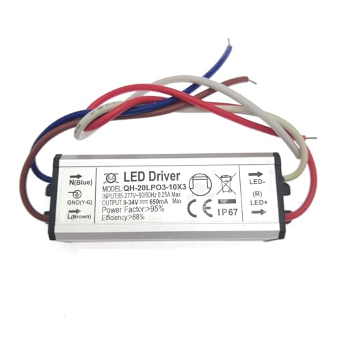 Pilote LED 600mA courant constant IP67 alimentation 9-34V pour lampe