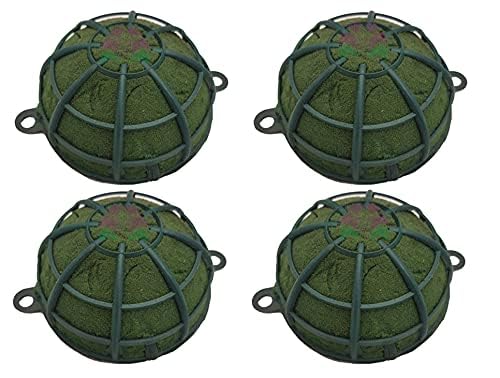 Floral Foam Balls in Green Plastic Cage, 10x8 cm, for Car and Wall Flower Decoration, DIY Bouquet, 6 Pack-image-30