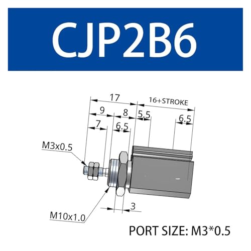 Vérin à broches double effet CJP2B6 pour l'automatisation industrielle précise - 3