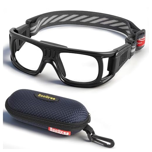 Professional Sports Goggles Glasses Men Women Racquetball Basketball Football Sport Eyewear Protective Glasses Anti-fog Shock Collision Lens Replaceable (Black Frame Black Pad) 8068