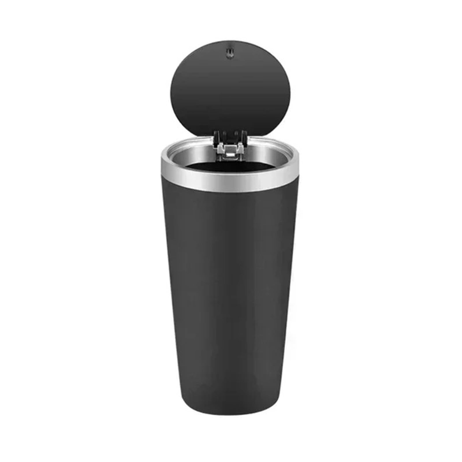 Tntgebfvbg Silver Car Bin Auto Garbage Bin Ashtray Leak-Proof Trash Can With Cover Storage Box Cars Rubbish Bins(Silver)