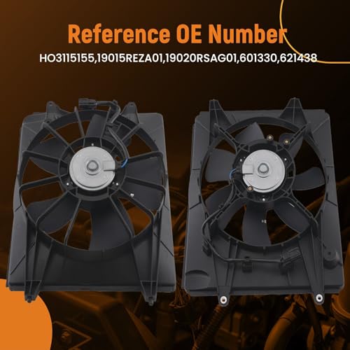 Image of maXpeedingrods AC Radiator Condenser Cooling Fan for Honda CR-V CRV 2.4L | for Left+Right 2010-2016, HO3115155 19015REZA01 19020RSAG01