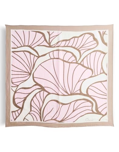 OPUS Damen Tuch | Bedrucktes Halstuch aus zartem Viskose Leinen Mix rose tint, 0