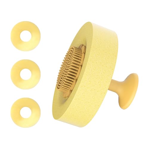 kokdid Herramienta de limpieza de silicona para ollas y sartenes, limpiador de platos de cocina, con ventosa, esponjas desmontables, juego de estropajo para lavar platos, cepillo de almacenamiento con