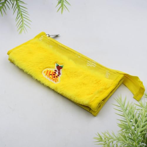 Image of LOTA 7046 Smart Design Solid Colour Double Pocket Large Capacity with Zipper, Reusable Multipurpose Washable Pouch Pen Pencil Stationary Cosmetic Case for Travel, Boys & Girls (2 Pocket)
