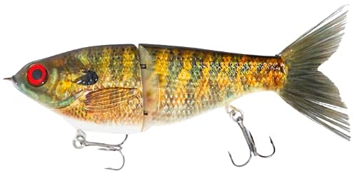 7" Pedigree Glider Glide Bait Swimbait Musky Striper Bass Fishing Lure Big Multi Jointed Shad Trout Slow Sinking (7" Pedigree Glider - Bream Bluegill) #TOP2