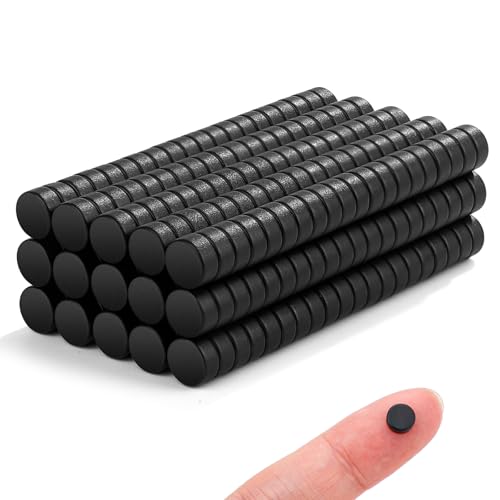 Image of TRYMAG Small Neodymium Magnets, 300Pcs Refrigerator Magnet 6x3mm Black | Round Rare Earth Multi-Use Tiny Magnets for 3D Printing, Office,Whiteboard, Crafts, School