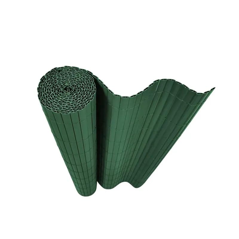 Canisse PVC occultant double face 1x5m vert - Kit complet avec fixation