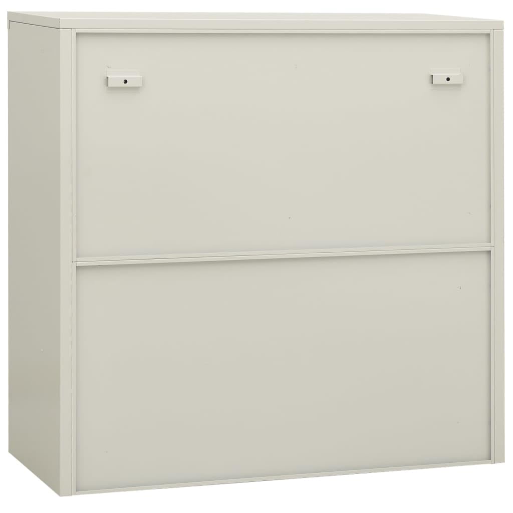 vidaXL Armoire de Bureau Gris Clair 90x40x90 cm Acier