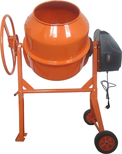 Velocita 29 giri/min Excel CDF07867 Betoniera, 180 lt, 800 W, Arancione