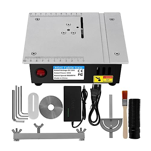 Cvoepobey Mini de Mesa Sierras de Banco PequeñAs EléCtricas de Escritorio Hogar DIY Modelo de PCB Herramienta de Corte Torno para CarpinteríA Enchufe de la UE