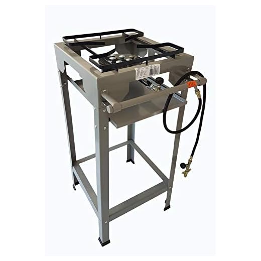 Fogao 1 Boca Alta Pressao Fogareiro Cervejeiro Kit Instalaçao