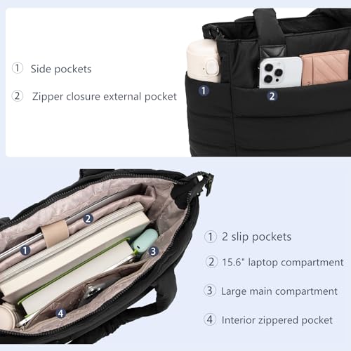 Bolso Tote acolchado grande para mujer GASSDA miniatura 4