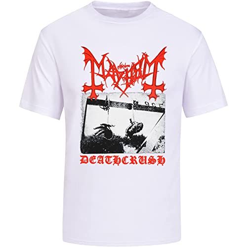 Mayhem Deathcrush Metal Men T-Shirts Unisex Men tee Shirt White XL Cover