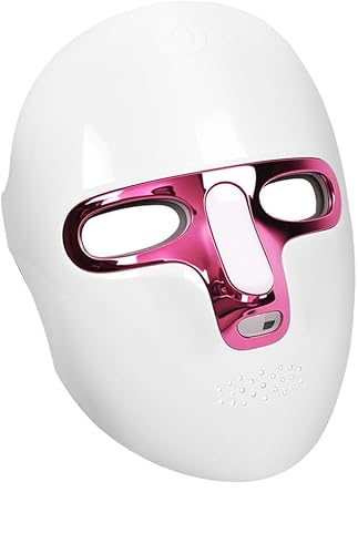 CAMLKE 7 Colors Red Light Mask for Face, Fine Lines, 7-1 Colors LED Facial Skin Care Mask, Portable and Rechargeable