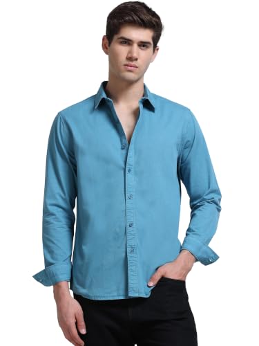 Image of StitchX Men's Full Sleeve Core Essentials Twill Over-Dyed Shirt XS-2XL
