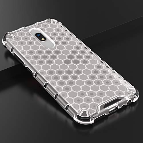 Image of Glasgow | for Mi Redmi 8A Dual Honeycomb Pattern Back Case Cover for Mi Redmi 8A Dual with 4 Bumper Corners and Military Grade Protection - Transparent