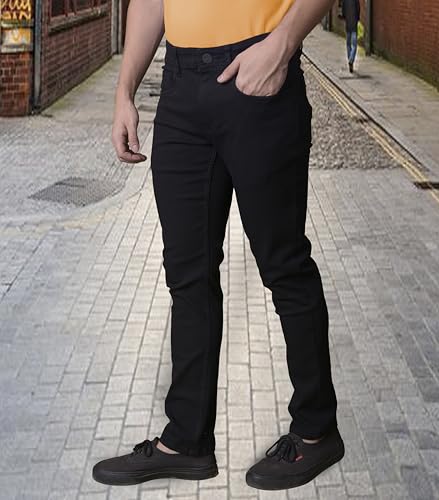 Image of i'sol Men's Tapered Slim Fit Comfortable Mid Rise Stretchable Jeans