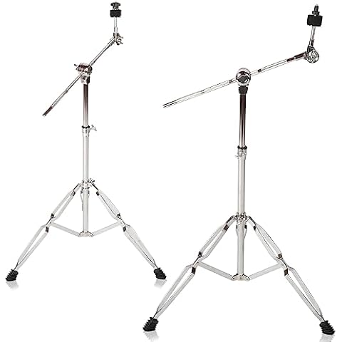awagas 2Pack Standard Cymbal Boom Stand Double Braced Adjustable Cymbal Stand 28"-47.2" for Drum Hardware Percussion Mount Holder Gear Set Drum Hardware Set for Mounting Crash, Ride, Splash Cymbals Cover