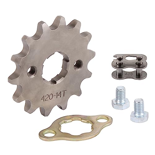 WOOSTAR Kettenrad Vorne 420-14 Zähne 20mm Ersatz für 50ccm 70ccm 90ccm...