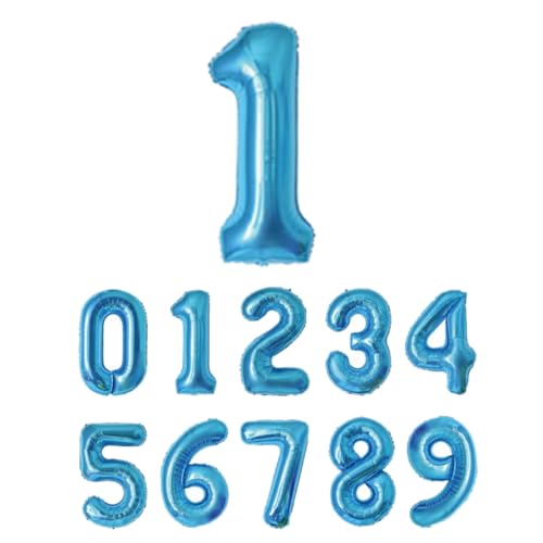 Diva 数字バルーン ビッグ約90cm バルーン 風船 大きい 巨大 数字 ビッグバルーン 大きい風船 飾り付け 誕生日 記念日 イベント 内祝い くすみ 1 スカイブルー 水色