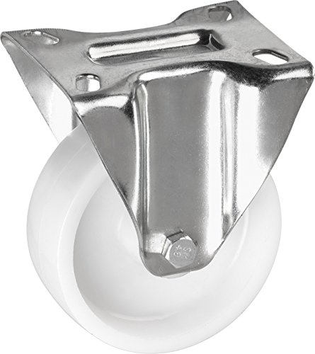 Meister Fixed Castor, Plate, Polyamide Wheels, Hard Tread, Plain Bearings; Transport Castor, Furniture Castor, Heavy Duty Castor, 800640