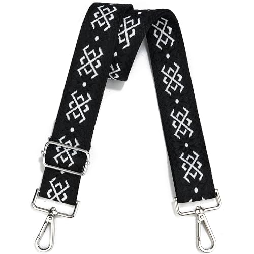 Image of Crossbody Straps for Purses Silver Hardware Purse Strap Wide Shoulder Strap Adjustable Replacement
