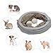 Foldable Cat Tunnel, S-Shaped Retractable Play Tube with Hanging Ball 46.5in Spring Steel Frame Collapsible Pet Toy for Kittens Puppies Rabbits Indoor Play