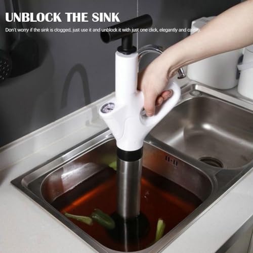 Toiletplunjer, toiletklompenverwijderaar, gereedschap voor het verwijderen van afvoerverstoppingen, hogedrukblasterbarometer, met Dra Realtime afvoer - Image 4