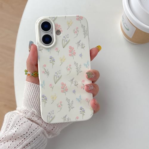 Etui iPhone 16 Pro floral coque esthetique multicolore idee cadeau pour femme