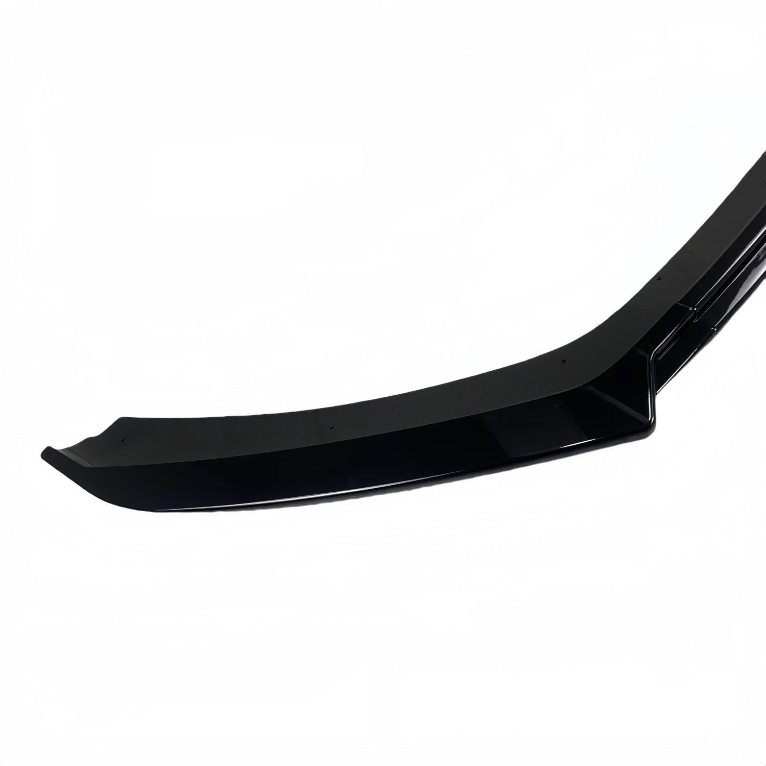 para Seat para León 5F MK3 FR 2013-2016 Pre-Facelift - 3 Piezas - Difusor De Labio Delantero Negro Brillante Autopartes