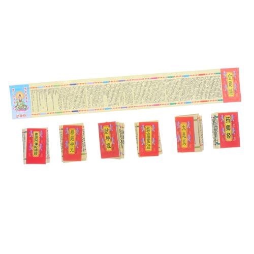 CHILDWEET 7個のミニ仏教経典 小さな仏教紙ミニチュア神聖なテキストマイクロ宗教ディスプレイミニ