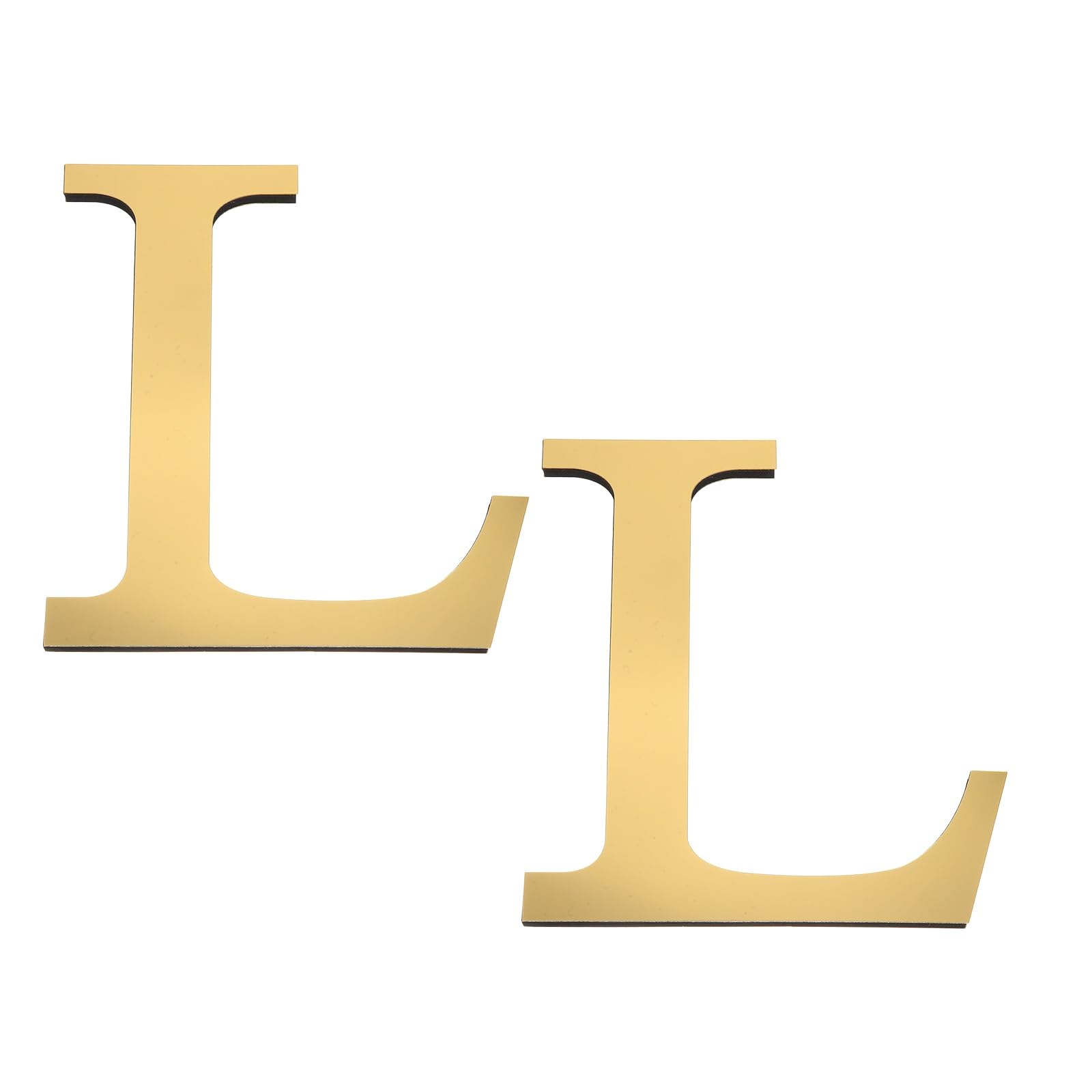 Letras decorativas de pared para salón moderno PATIKIL letra L oro claro 3D