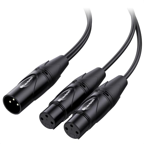Cavo Audio 1,5m (5ft) Splitter Da XLR Femmina A 2 RCA Maschio - Stereo Patch USA