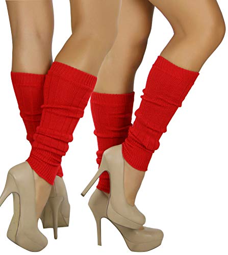 Image of ToBeInStyle Women's Long Over The Knee Leg Warmers Bright Thigh High